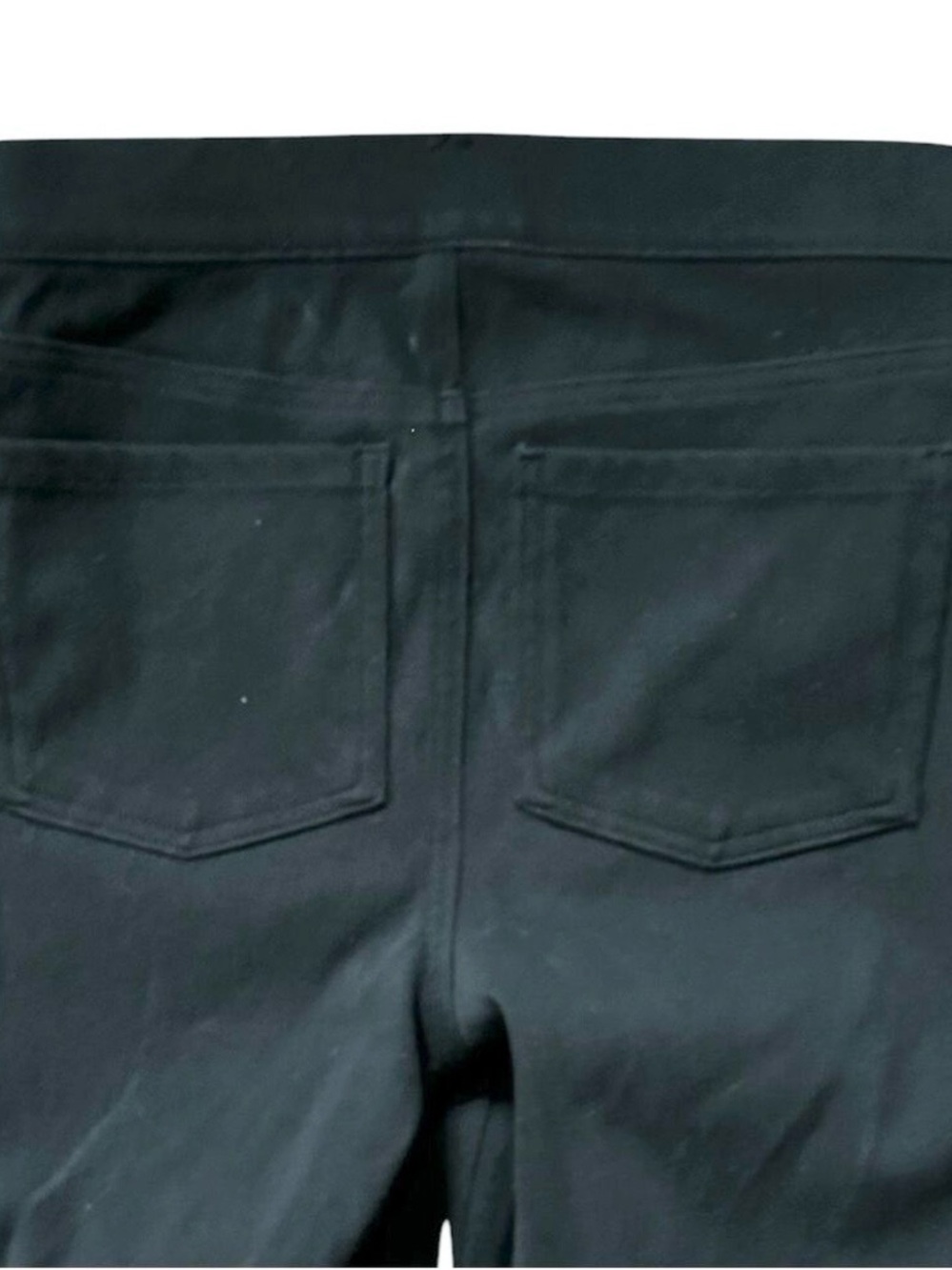 SPANX Jean-ish Black Ankle Mid-Rise Cotton Stretch Leggings Sz Small - Picture 4 of 11
